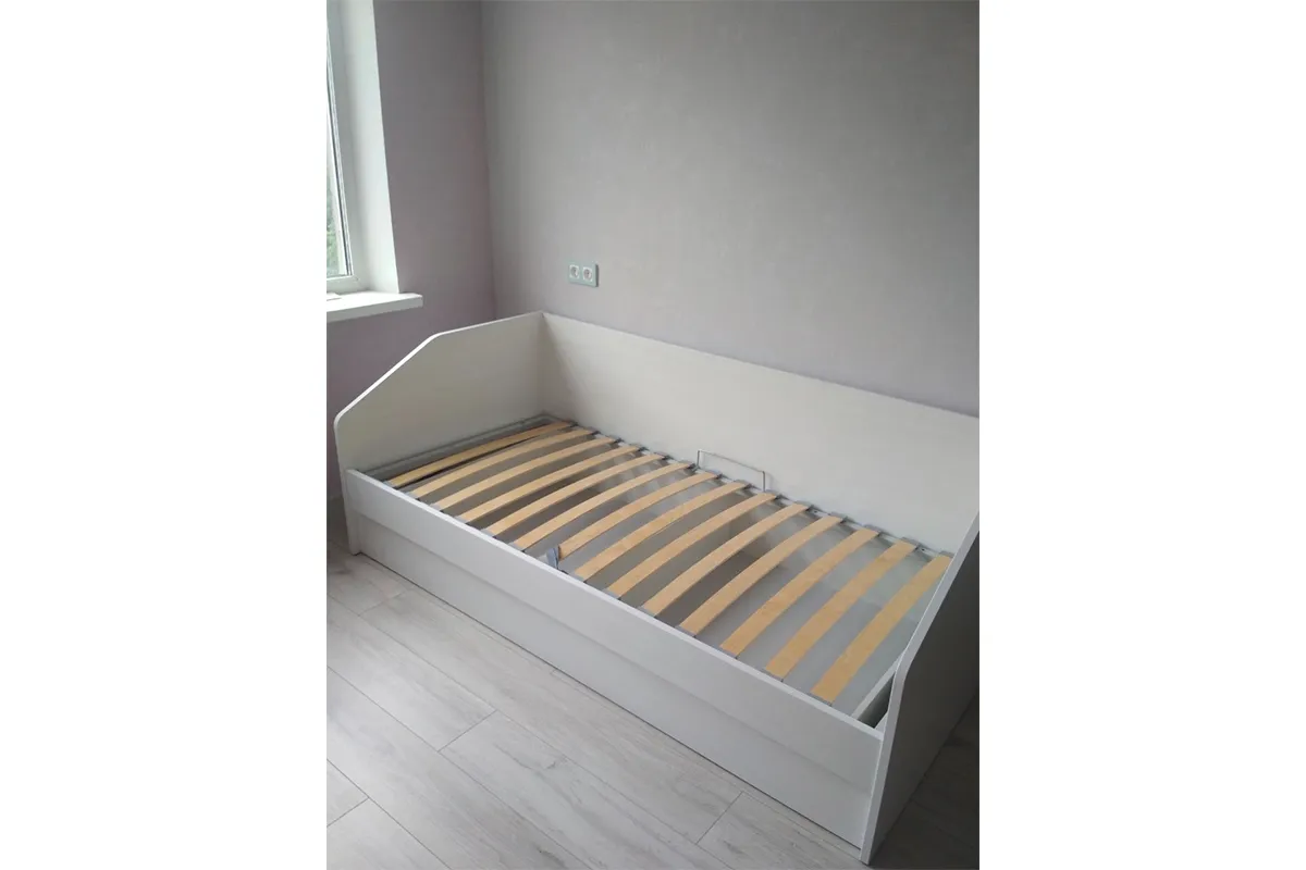 Кровать КР-118 90х190 (Снежный Ясень) - купить в Озерце