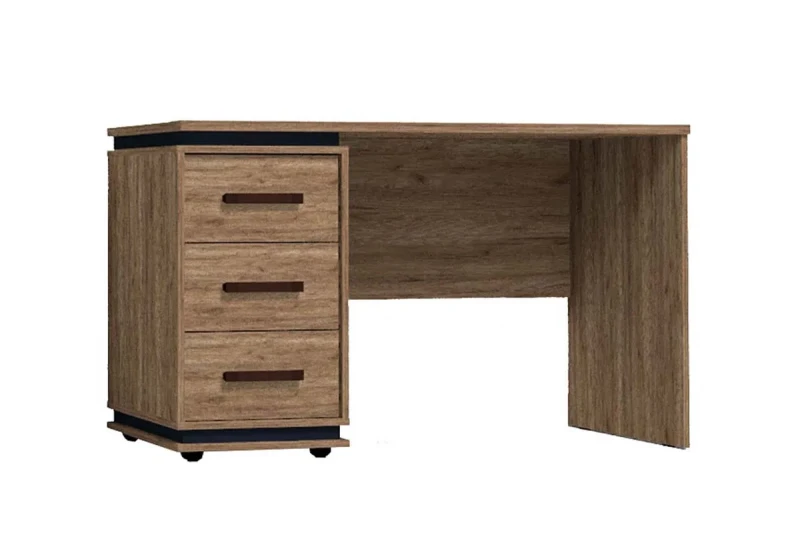 Стол письменный Nature 84 (Дуб табачный Craft/Черный) — Мебель-центр Озерцо