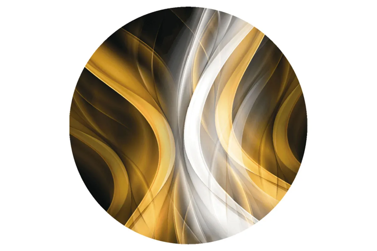 Стол обеденный Бостон круглый на опоре брифинг (рис. Охра) - купить в Озерце