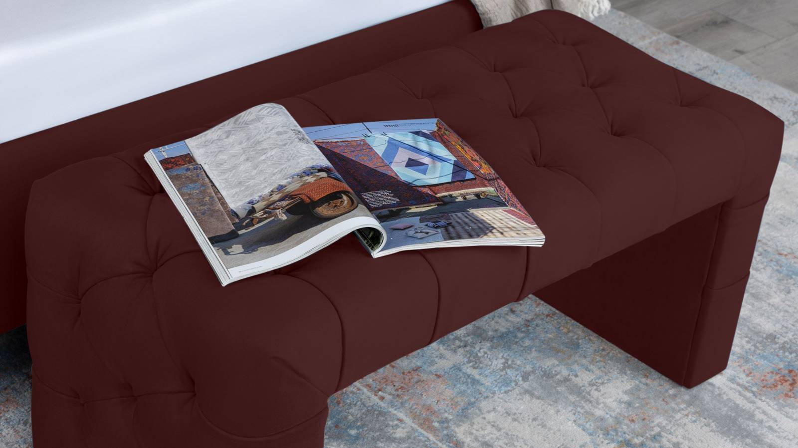 Банкетка Greta, ткань Sky Velvet 32, 45x55 — купить в Озерце