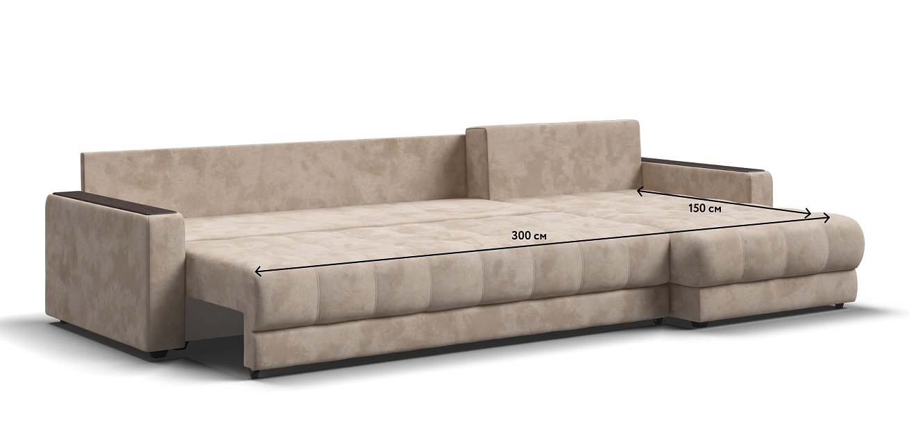 Босс Макс угловой диван Велюр Алькантара пепел — купить в Озерце