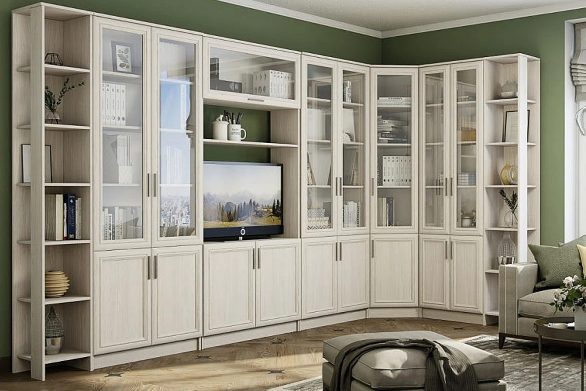 Шкаф книжный Принцесса 600 (Анкор белый) в мебель-центре Озерцо