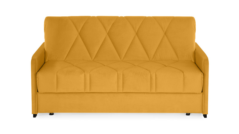 Диван - кровать Domo Pro с узкими подлокотниками, стежка ромб, ткань Sky Velvet 30 160x216 — купить в Озерце