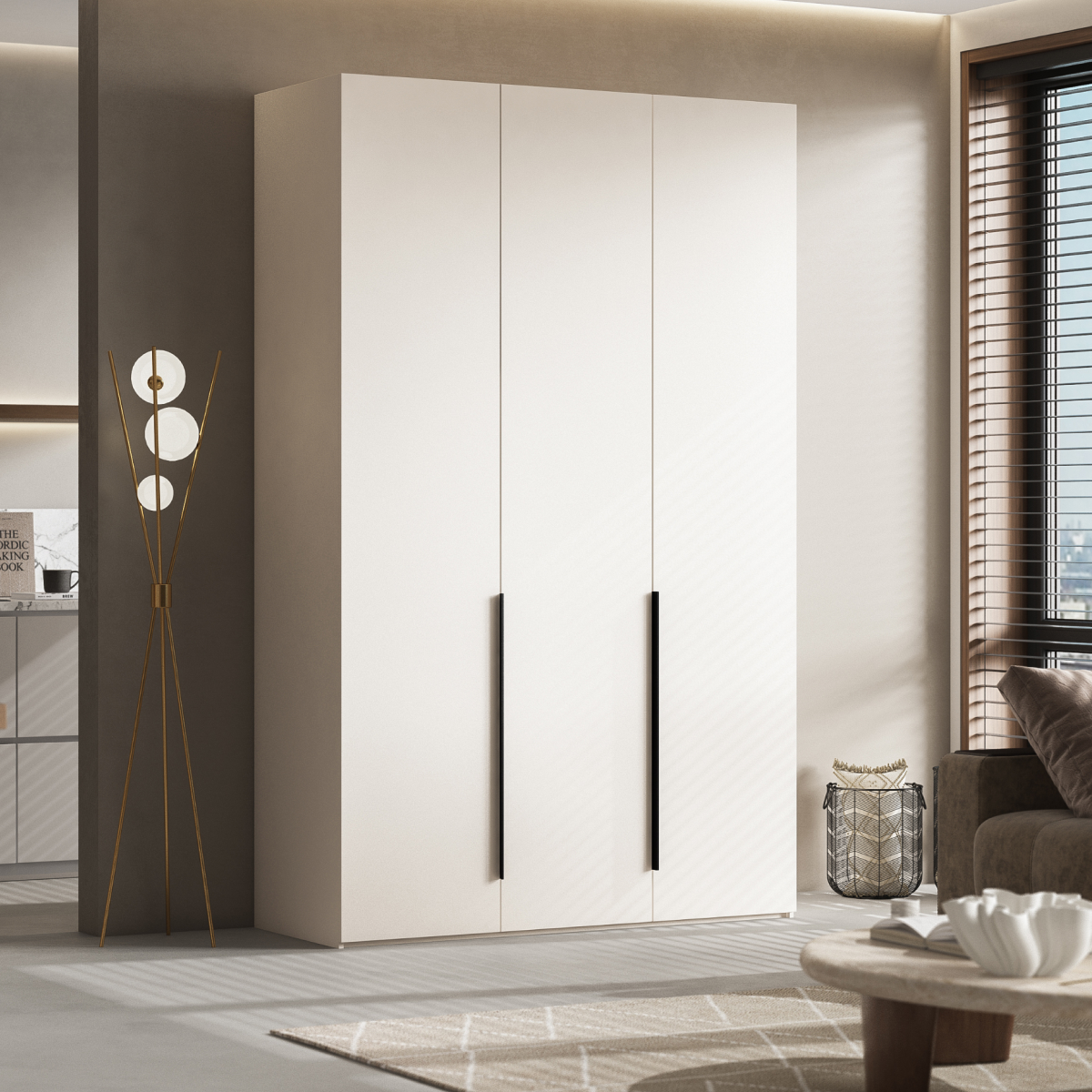 Шкаф BOSS STANDART 150 - 3Д Шиншилла серая в мебель-центре Озерцо