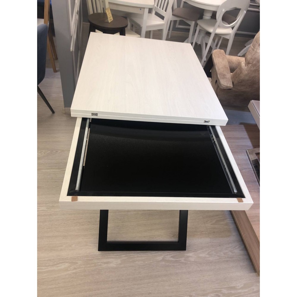 Стол-трансформер CROSS дуб анкор светлый/черная опора - купить в Озерце