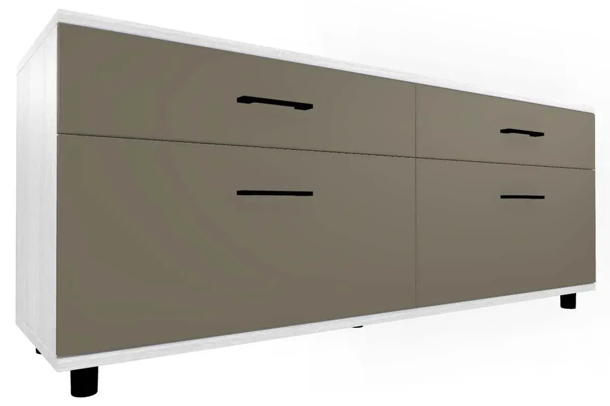 Гостиная Грейс комплект 7 (Снежный Ясень/Латте Матовый) — Мебель-центр Озерцо