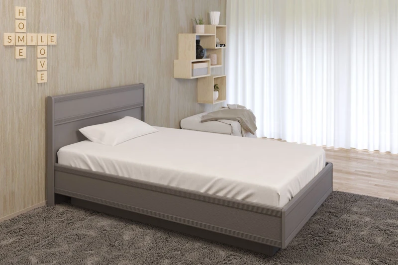 Кровать КР-1002-СО с ПМ 140х200 (Серый Оникс) - купить в Озерце