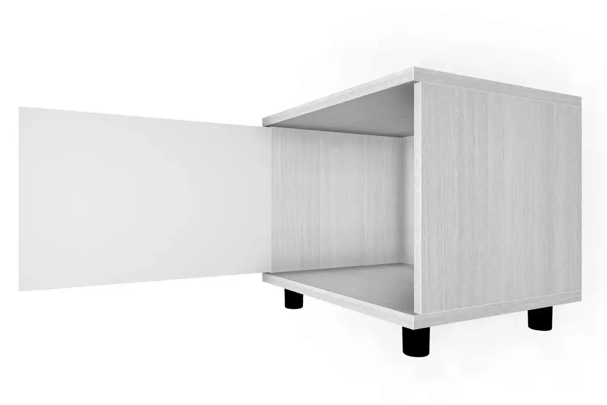 Тумба ТБ-5036-СЯ-БГ (Снежный Ясень/Белый Бриллиант Глянцевый) — Мебель-центр Озерцо