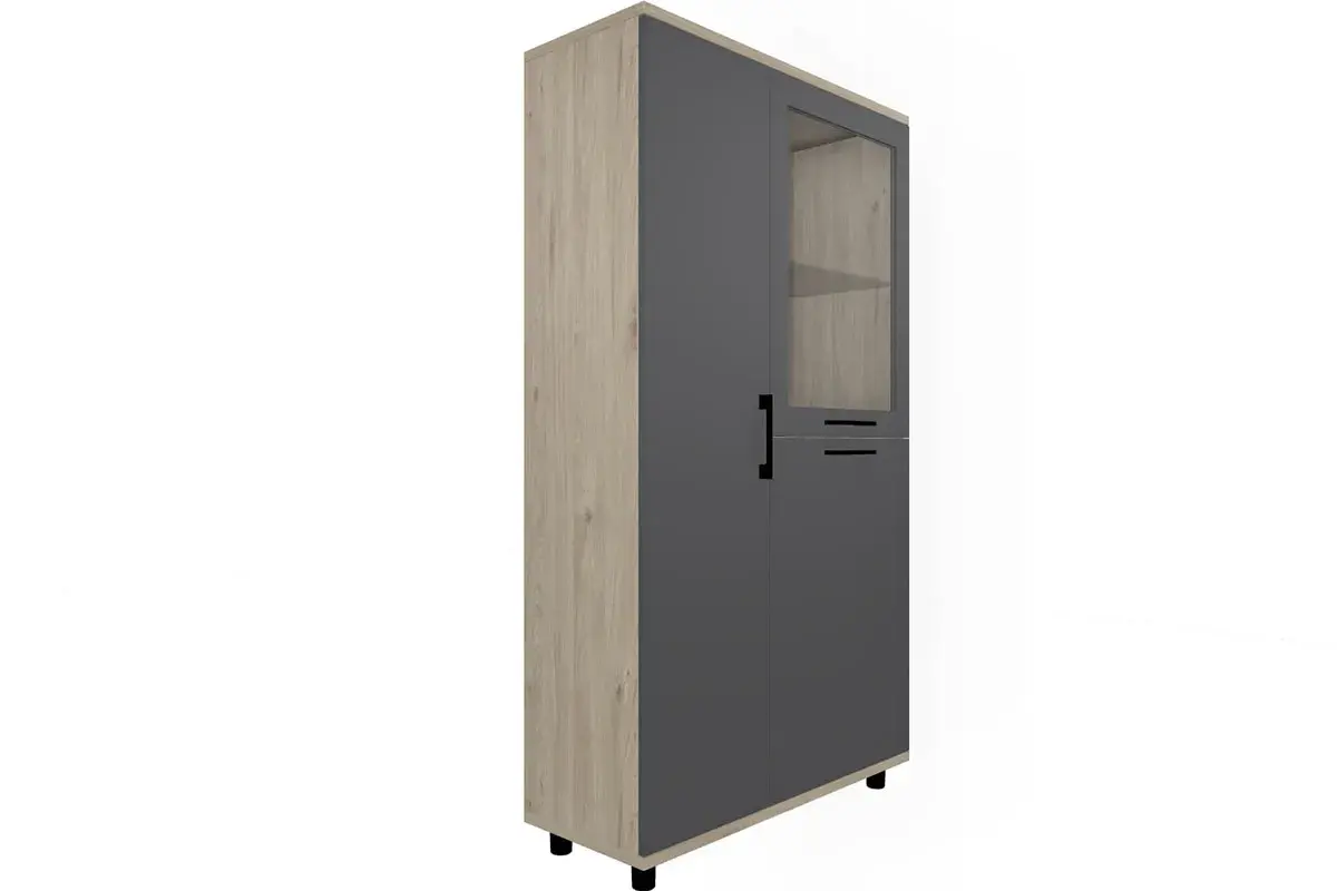 Шкаф многоцелевой ШК-5084-ГС-АМ (Гикори Джексон Светлый/Антрацит Матовый) в мебель-центре Озерцо