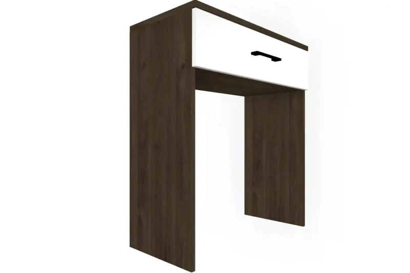 Стол туалетный СТ-5003-ГТ-БГ (Гикори Джексон Темный/Белый Бриллиант Глянцевый) — Мебель-центр Озерцо