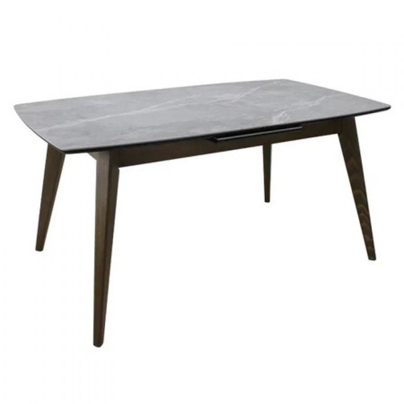 Стол БЕРГАМО-АВТО 89x160/200 керамика сер.мрамор мат/дуб олово - купить в Озерце
