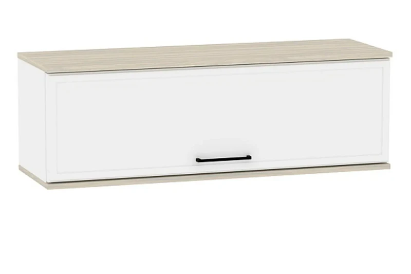 Шкаф навесной Aurelio 81 (Белый/Блеквуд Сатиновый) в мебель-центре Озерцо