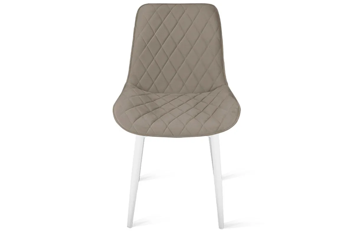 Стул Oscar (Белый Муар / Велюр L003 Бежевый) - купить в Озерце