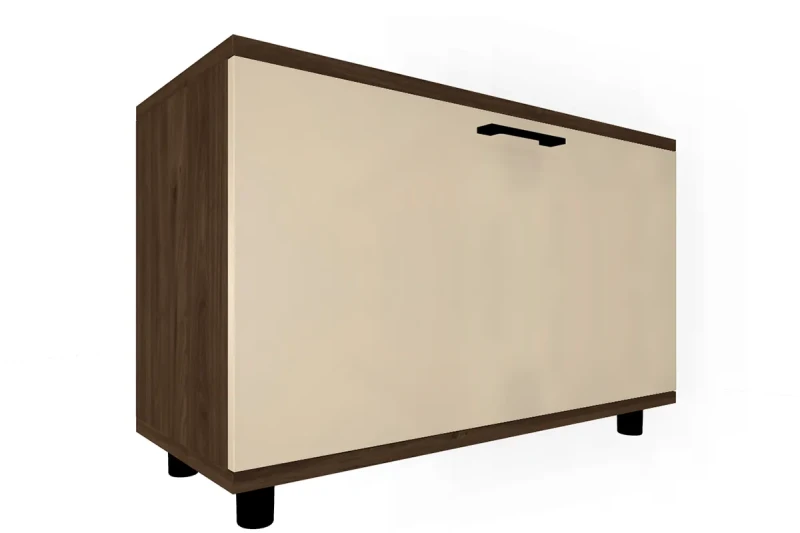 Тумба ТБ-5041-ГТ-КГ (Гикори Джексон Темный / Кашемир Глянцевый) — Мебель-центр Озерцо