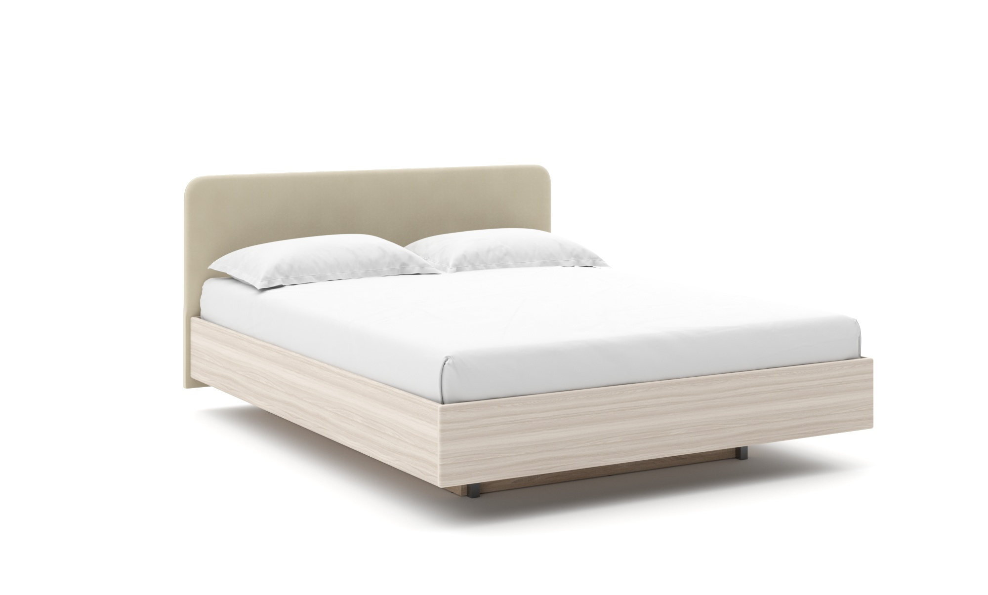 Кровать Gretta Pro, цвет ясень светлый + ткань Casanova Stone, 180x200 - купить в Озерце