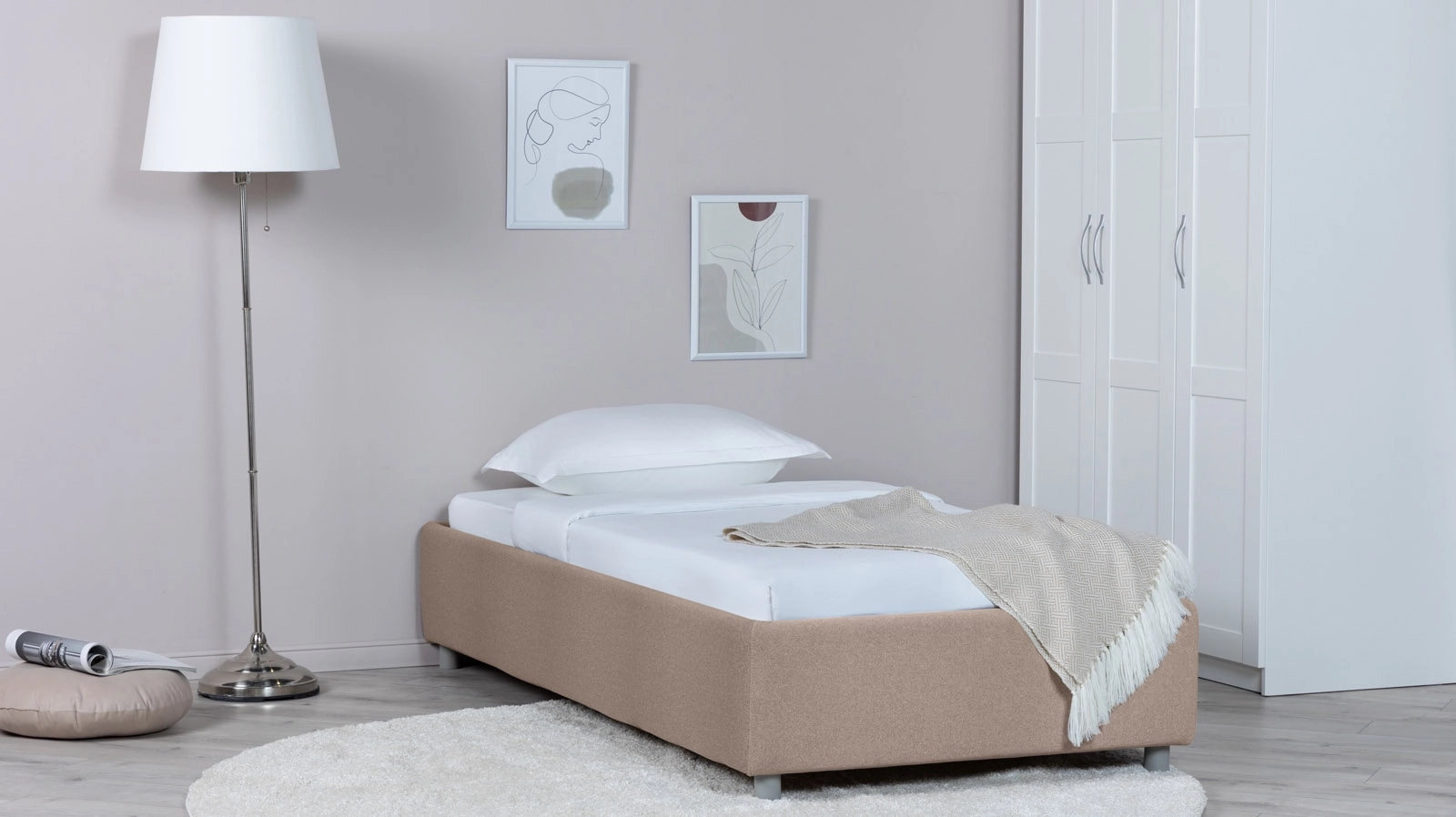 Кровать Chloe Nova ткань Sky Velvet 17 90x200 - купить в Озерце