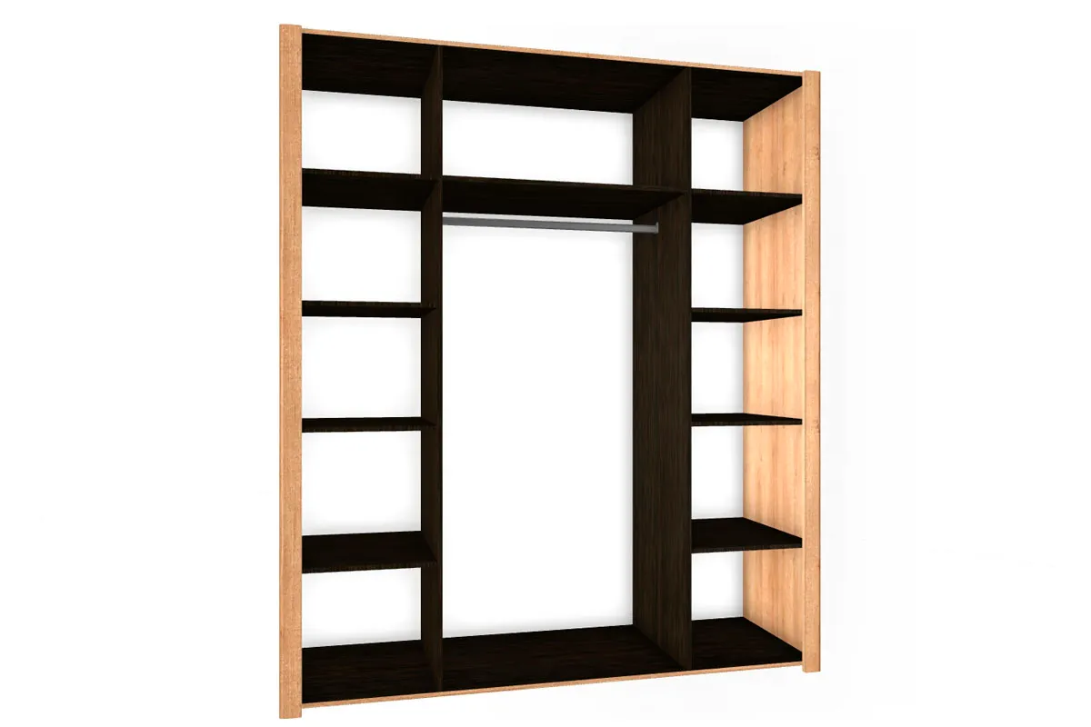 Шкаф для одежды Афина А11а Дуб Крафт/Венге в мебель-центре Озерцо