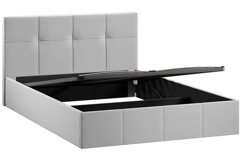 Кровать Лора с ПМ и заглушиной 140х200 (Велюр/Confetti Silver) - купить в Озерце