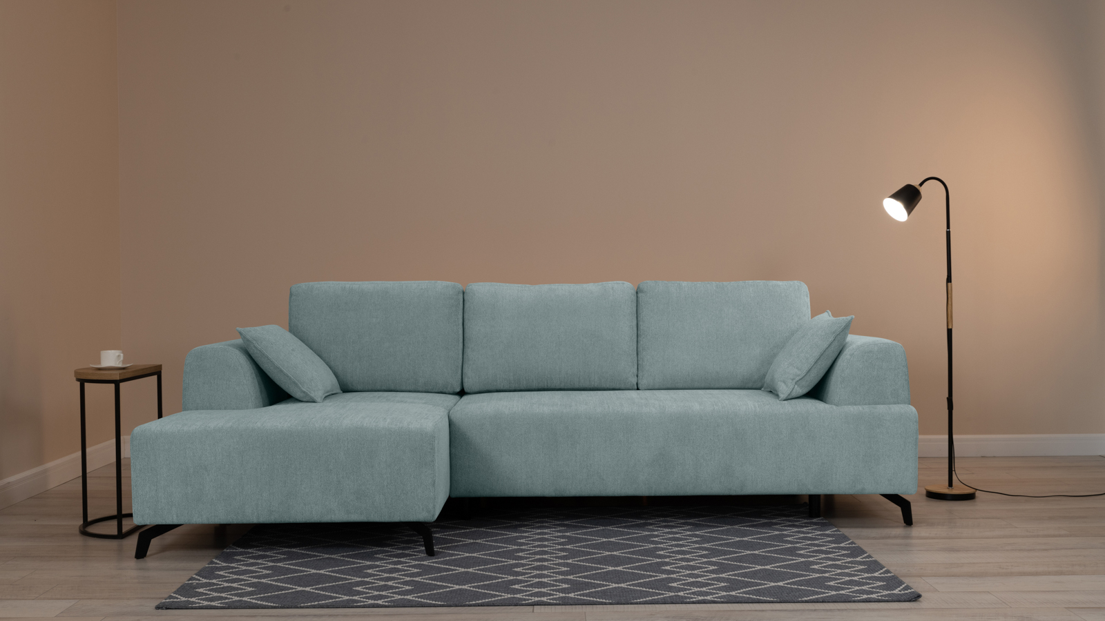 Диван угловой Scott, секция слева Тк. Raven 80 150x288 — в мебель-центре Озерцо