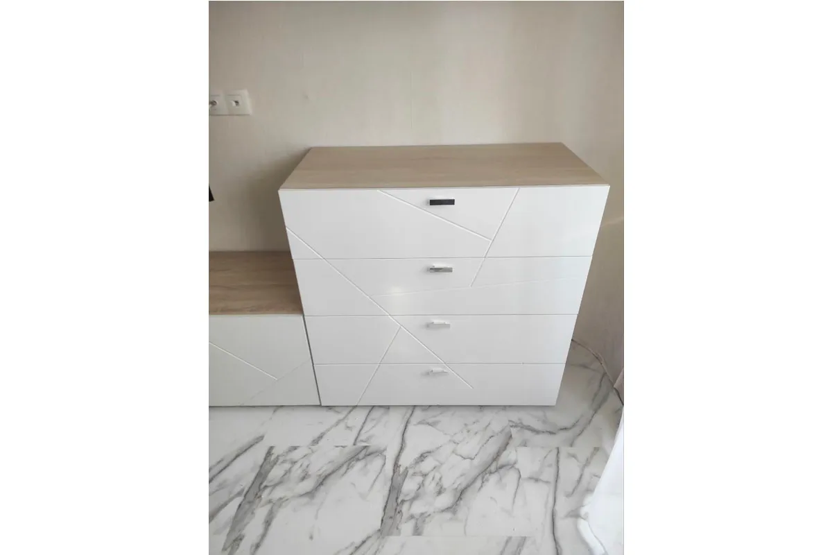 Комод Скайлайн (Белый шагрень) — Мебель-центр Озерцо