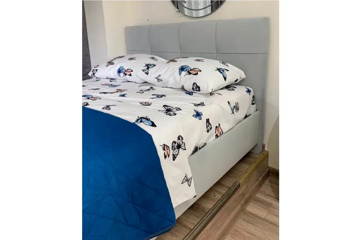 Кровать Каприз на латах 140х200 (Newtone Light GREY (светло-серый)) - купить в Озерце