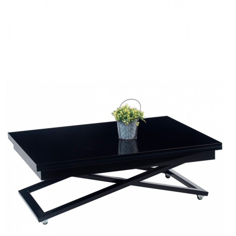 Стол-трансформер CROSS черный глянец - купить в Озерце