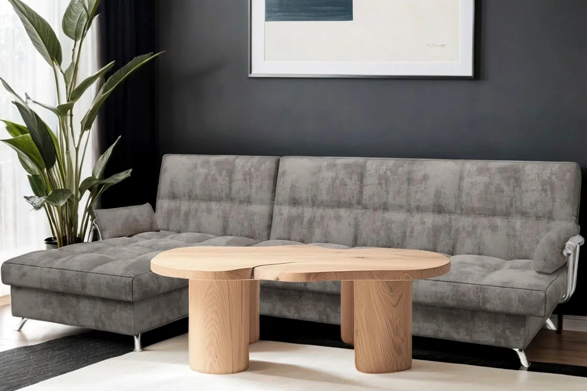 Угловой диван Регина-45.2 Финка ДКУ с хром. боковинами Siesta Грей — купить в Озерце