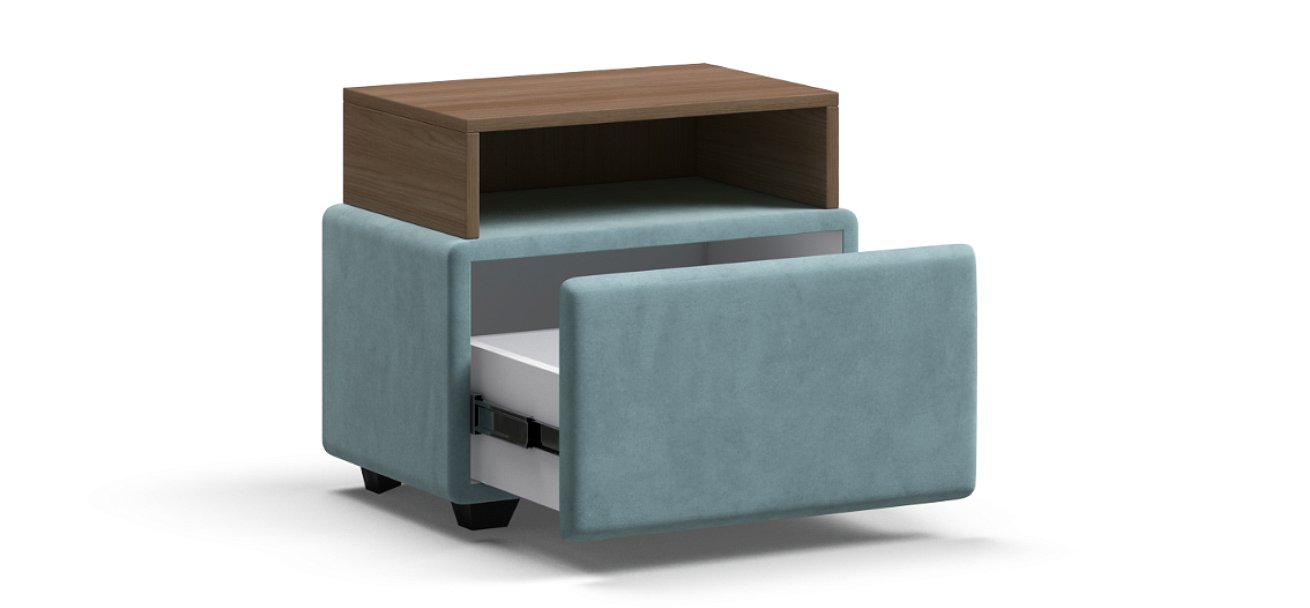 Тумба BOSS велюр MONOLIT Aqua NEW, Орех Селект — Мебель-центр Озерцо