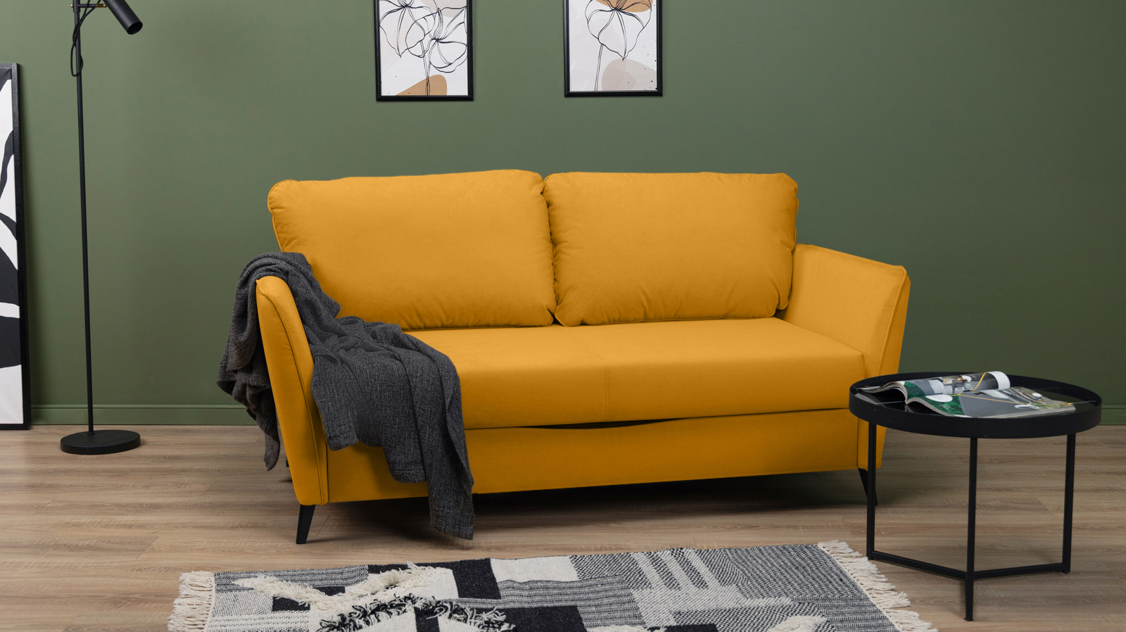 Диван Laguna Mini, ткань Sky Velvet 30 144x201 — купить в Озерце