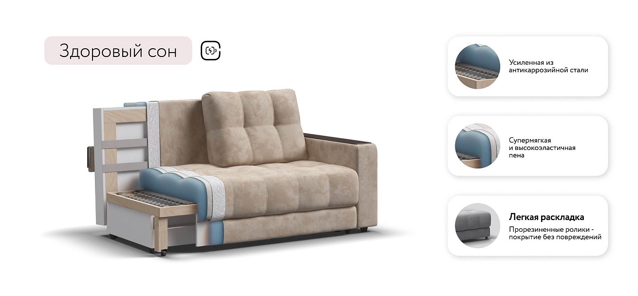 Босс Маркет двухместный диван Велюр Алькантара пепел — купить в Озерце