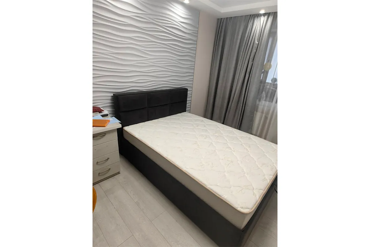 Кровать Стелла Тип 1 с ПМ и заглушиной 160х200 (Велюр/Графит) - купить в Озерце