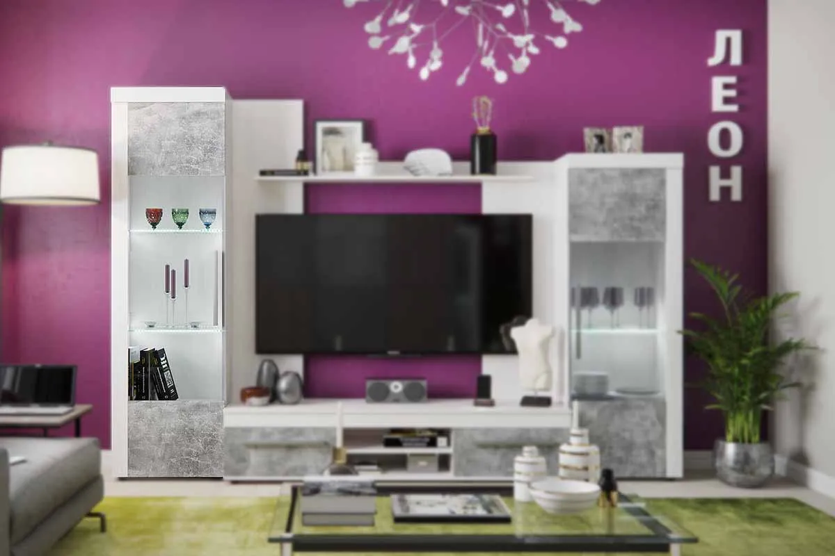 Леон 1 Витрина Высокая в мебель-центре Озерцо