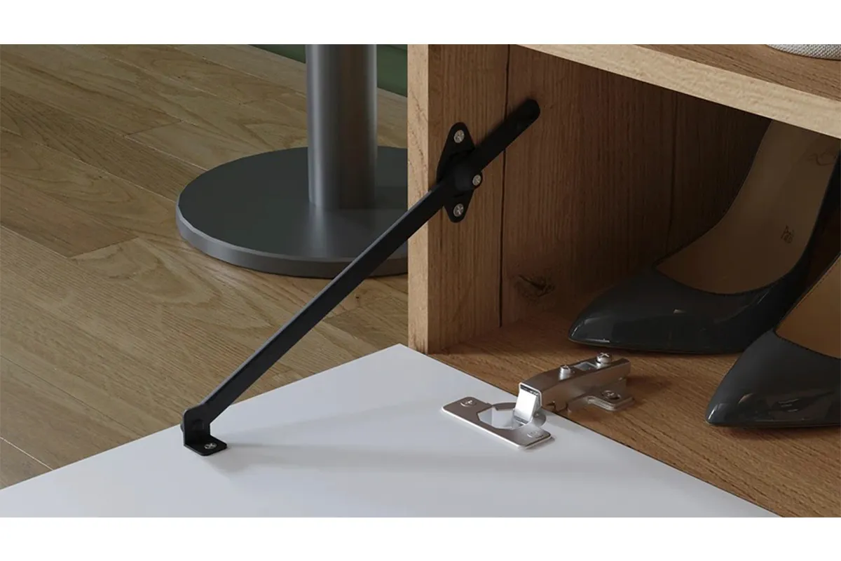 Тумба для обуви Хилтон Исп.2.1 (Дуб Крафт золотой/Графит матовый) — Мебель-центр Озерцо