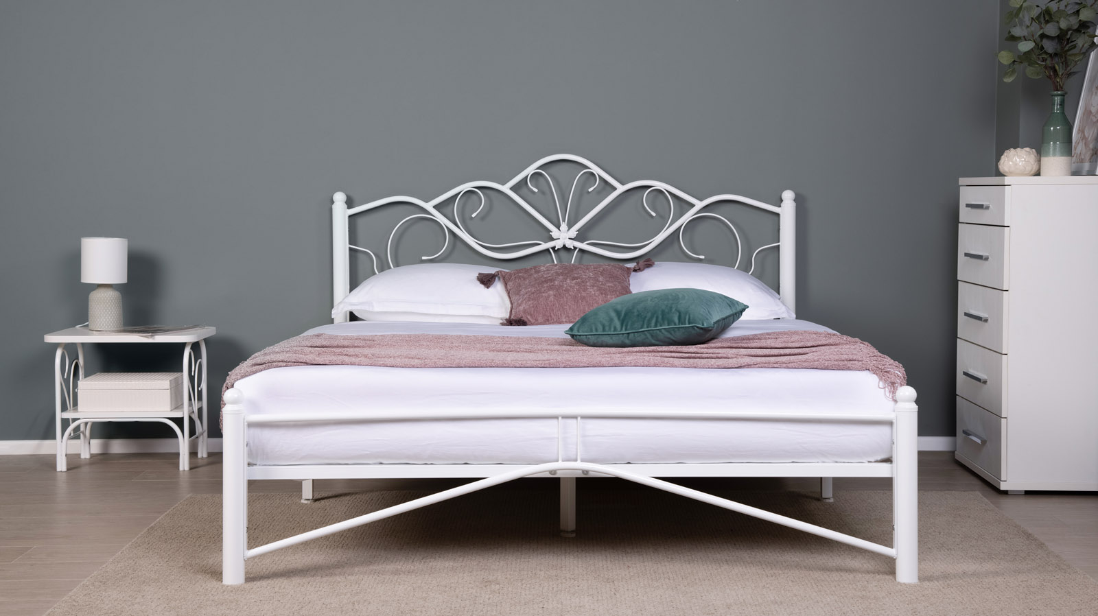 Кровать Luara, цвет белый 180x200 - купить в Озерце