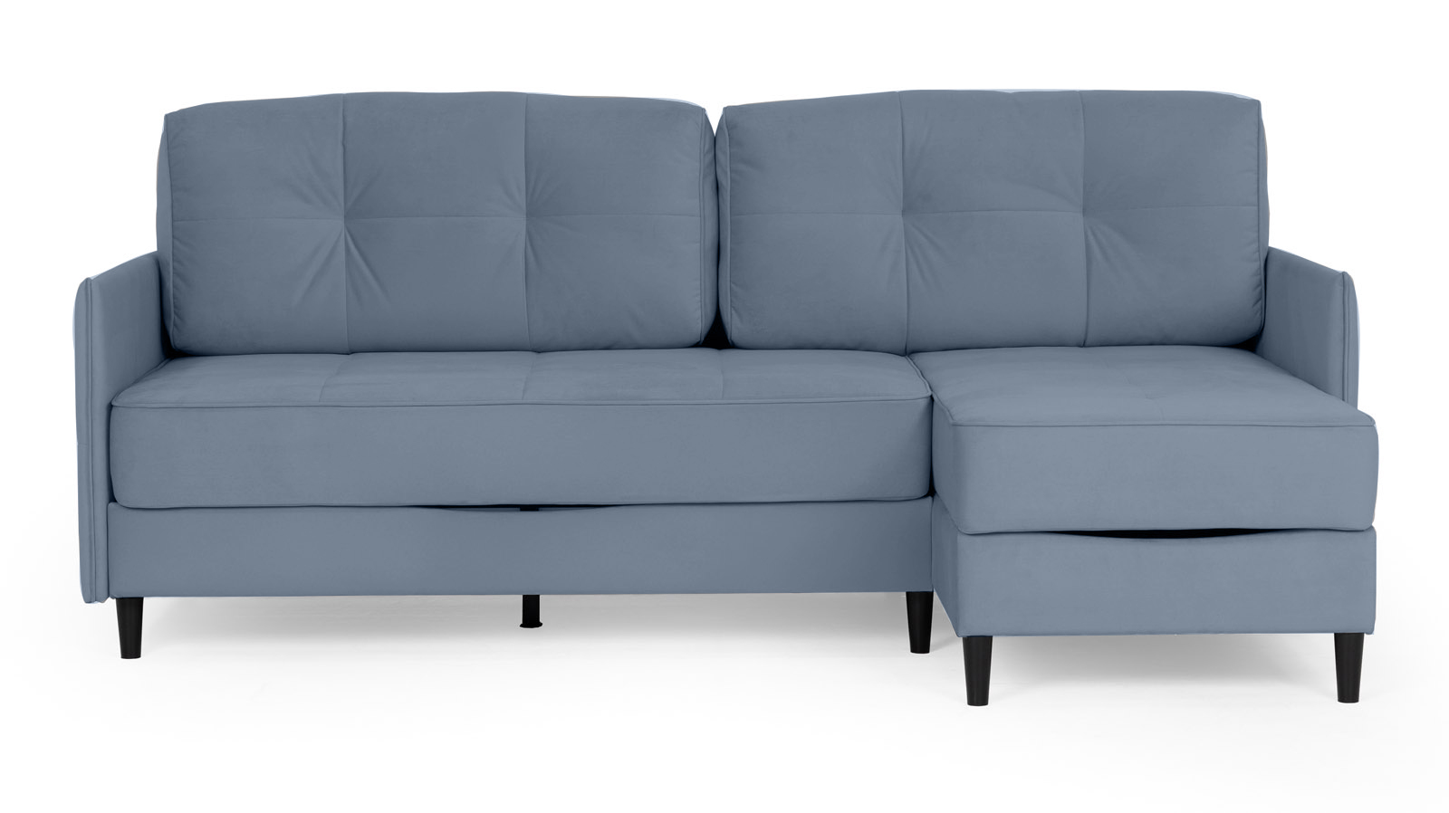 Диван Amani Pro угловой с узкими подлокотниками, ножки: пластик, Тк. Casanova Ice 156x217 — купить в Озерце