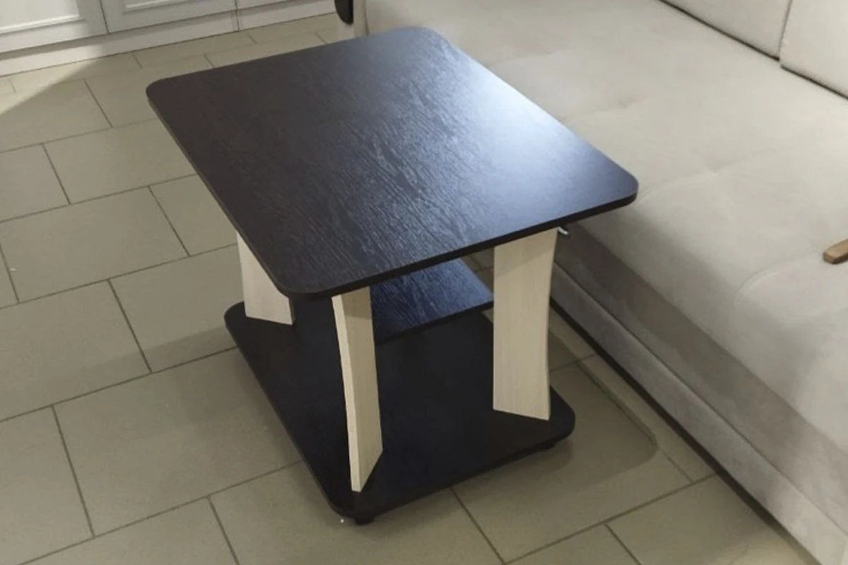 Стол журнальный П+51-21 (Венге Цаво/Дуб Молочный) — Мебель-центр Озерцо