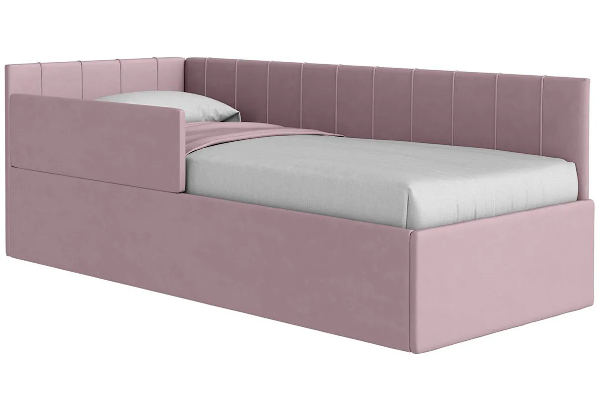 Кровать Мика с ПМ 80х200 универсальная California 390 (Розовый) - купить в Озерце