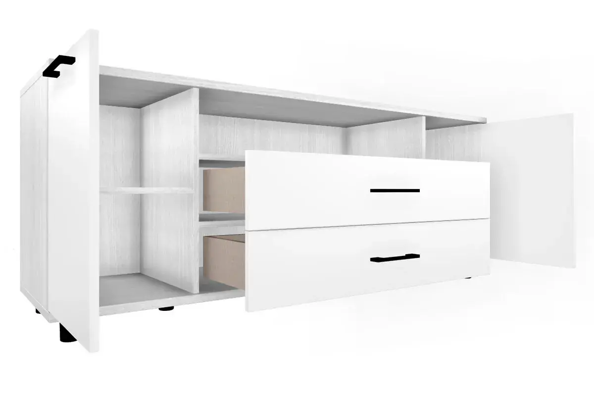 Тумба ТБ-5021-СЯ-БГ (Снежный Ясень/Белый Бриллиант Глянцевый) — Мебель-центр Озерцо