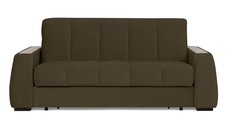 Диван - кровать Domo Pro с накладкой цвета ясень, стежка квадрат, ткань Sky Velvet 12 160x216 — в мебель-центре Озерцо