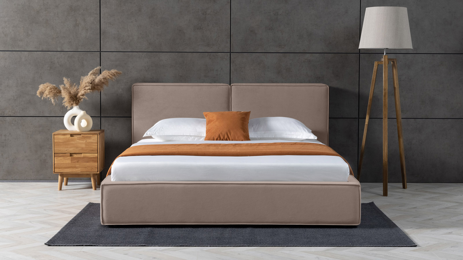 Кровать с подъемным механизмом Murrey Nova, ткань Sky Velvet 17, 180x200 - купить в Озерце