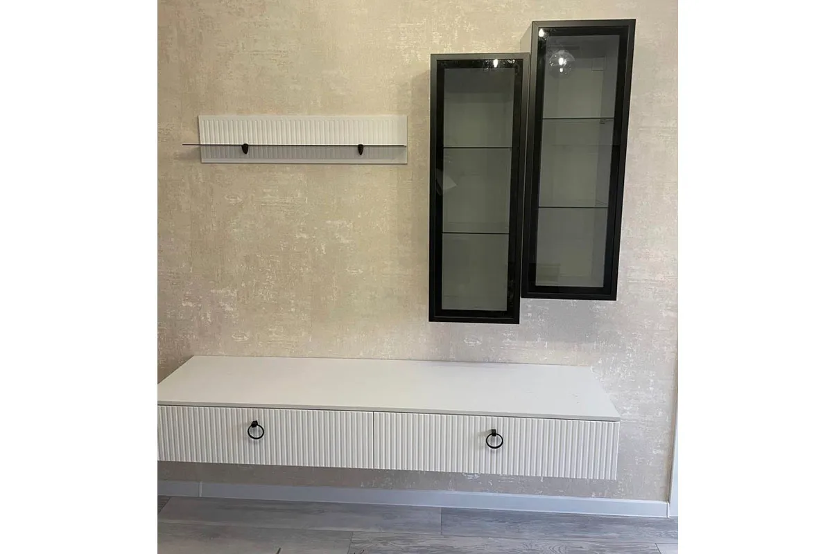 Полка навесная Шарлиз 900 (Белый снег) — Мебель-центр Озерцо