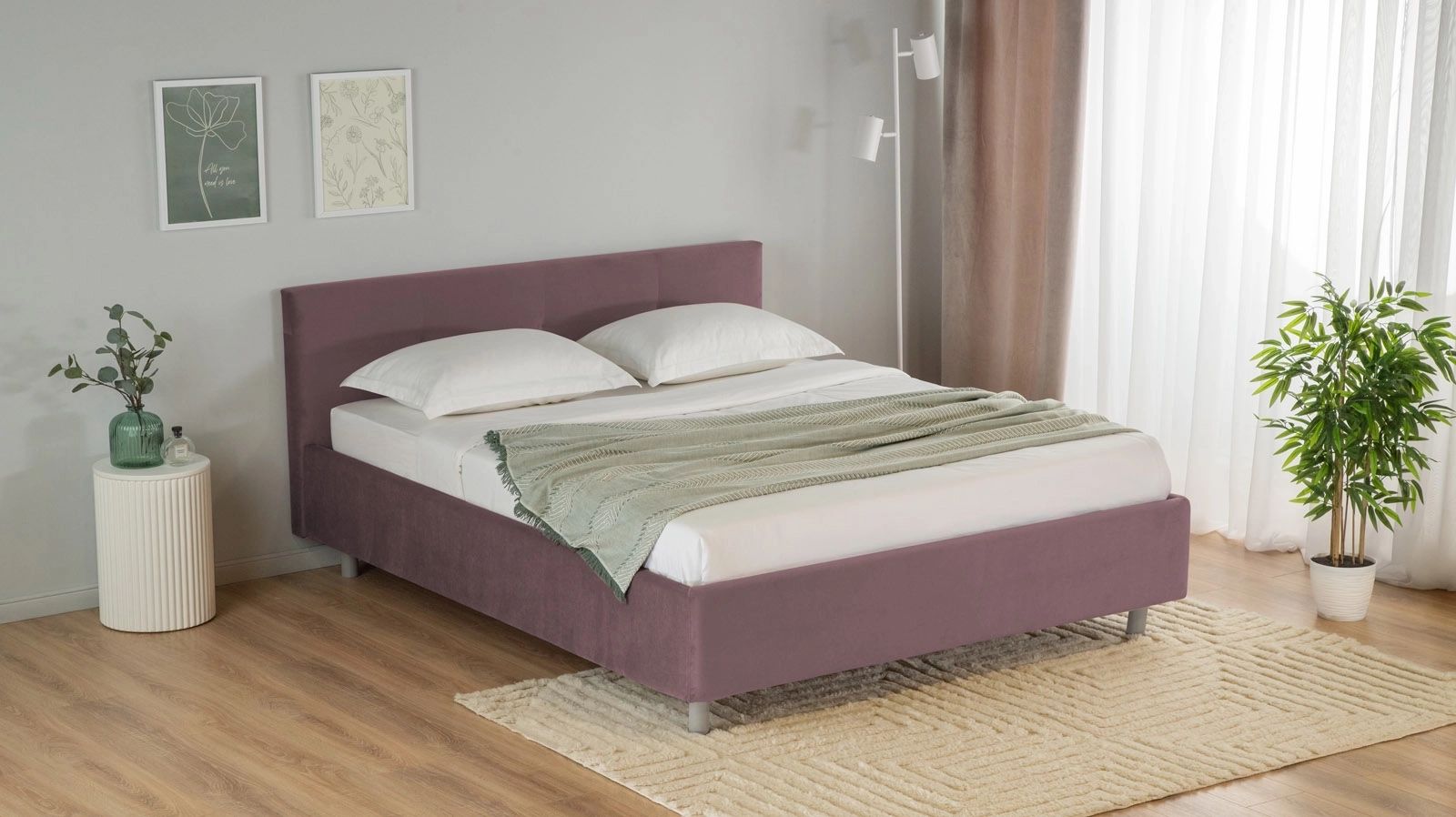 Кровать с подъемным механизмом Vanessa Nova ткань Casanova Lilac 160x200 - купить в Озерце