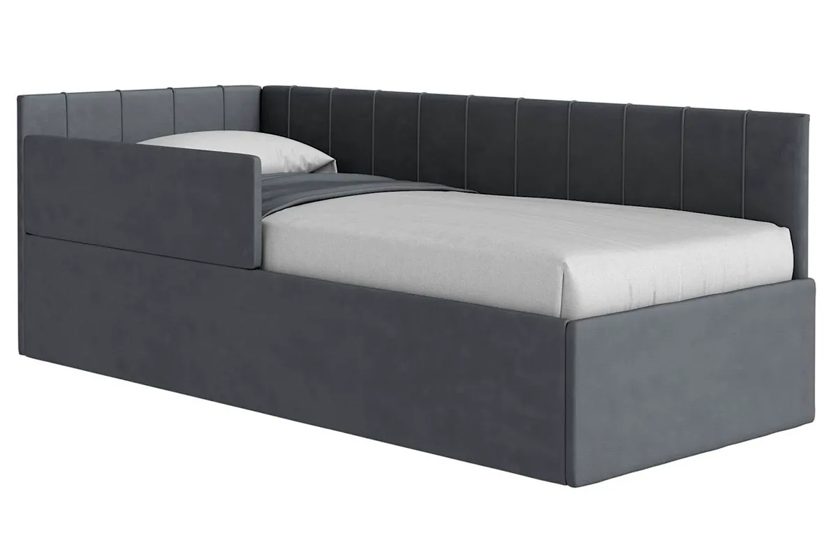 Кровать Мика с ПМ 90х200 универсальная (Newtone ANTRACITE) - купить в Озерце