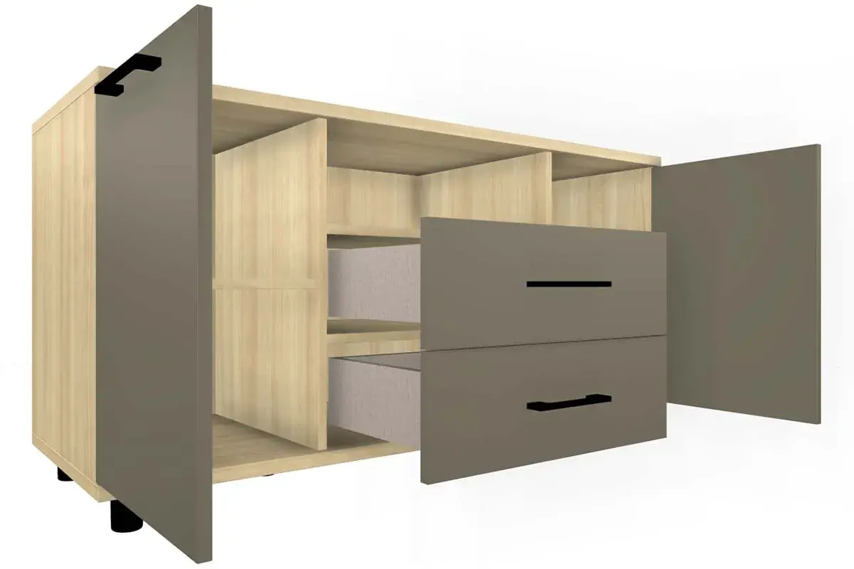 Тумба ТБ-5022-АС-ЛМ (Ясень Асахи/Латте Матовый) — Мебель-центр Озерцо