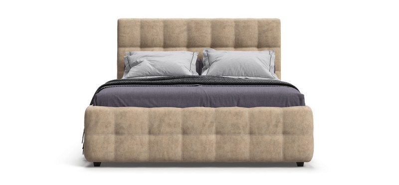 Босс Кровать+ПМ 160*200 Велюр Роял шампань - купить в Озерце