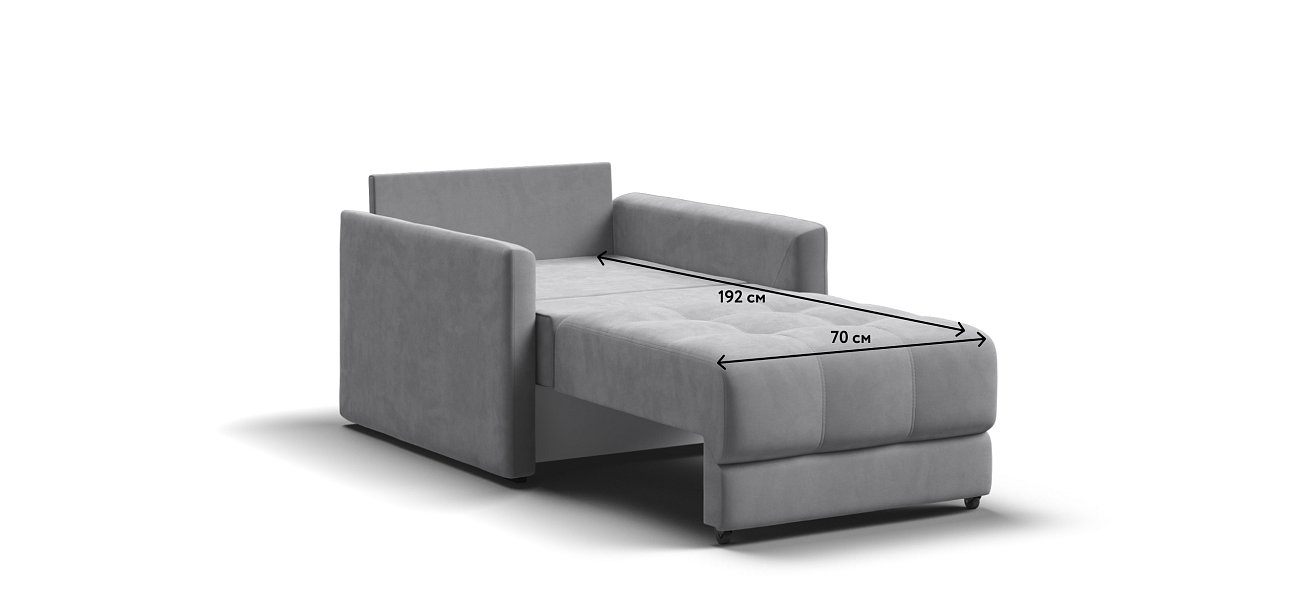 Босс Лофт кресло-кровать Велюр Монолит сталь — купить в Озерце