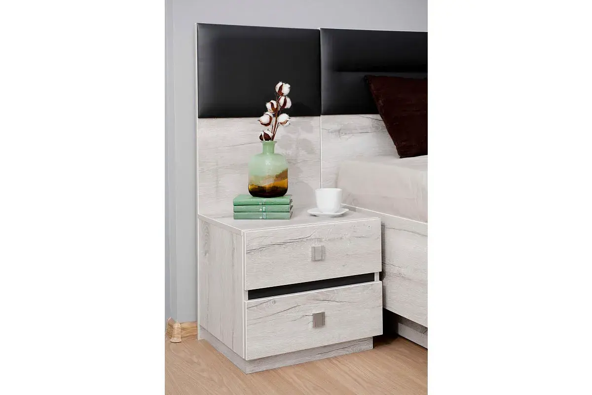 Спальня Neo комплект 2 (Дуб Шавиниган/Антрацит) - купить в Озерце