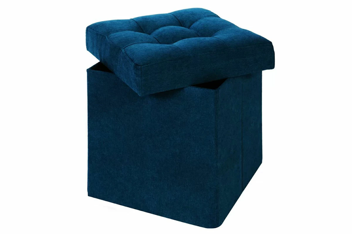 Пуфик складной (Синий велюр) — купить в Озерце