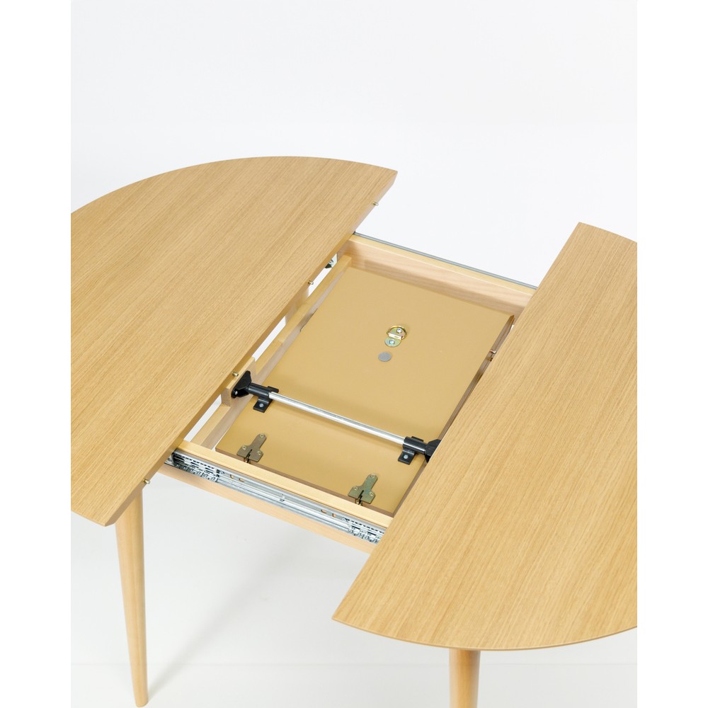 Стол круглый раздвижной QR950 Ф950/1350х765 Дуб (Натуральный) - купить в Озерце