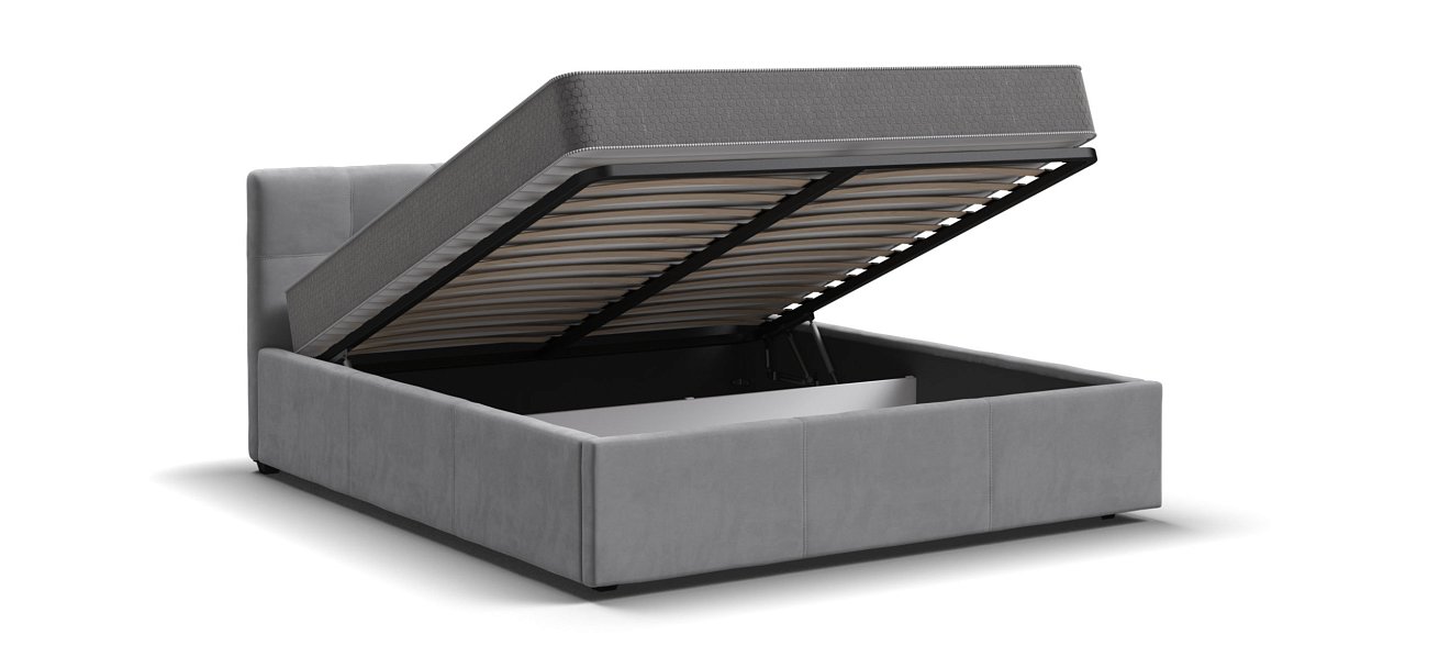 Кровать Белла 160*200 велюр Monolit сталь - купить в Озерце